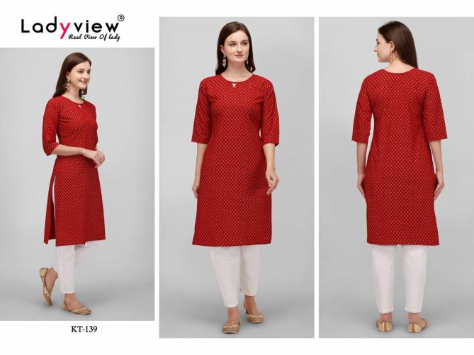 LadyView Jiya Fancy Designer Printed Regular Wear Kurti Collection 